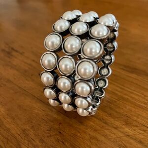 Chico’s Faux Pearl Bracelet Cuff - Like New